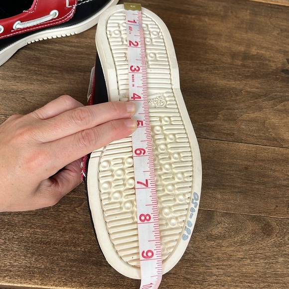 NWOT Paraboot x Dooney & Bourke Marine Loafers Red White Navy – Youth 4/5 - Picture 14 of 14